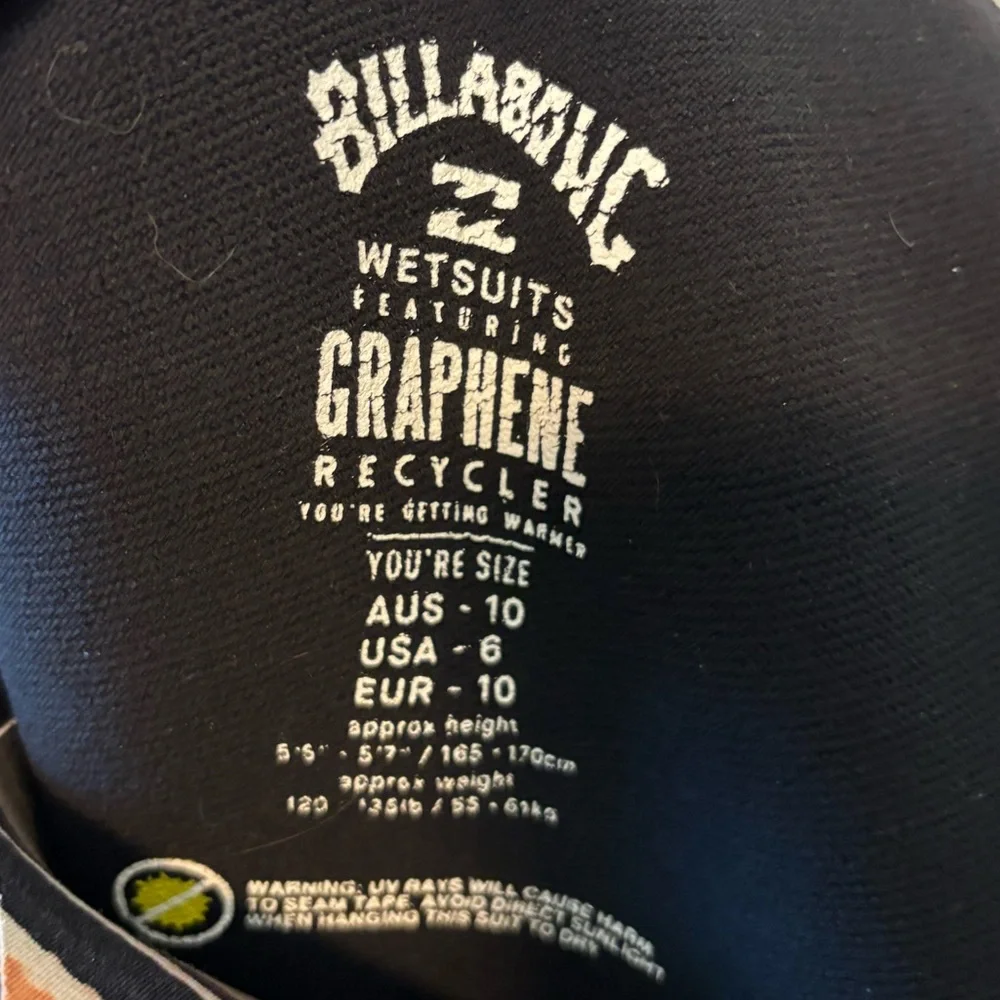 Billabong Wmns 4/3 Furnace Comp Series Chest Zip Wetsuit in Serape color Size 6 - Picture 10 of 10